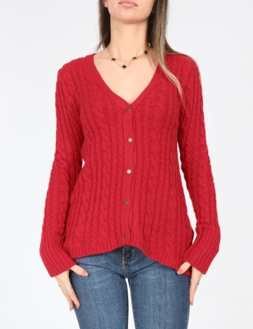 Cardigan Zara, rosu