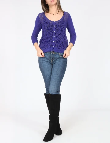 Cardigan Zara, albastru Albastru