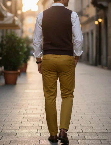 Pantaloni Zara, mustar