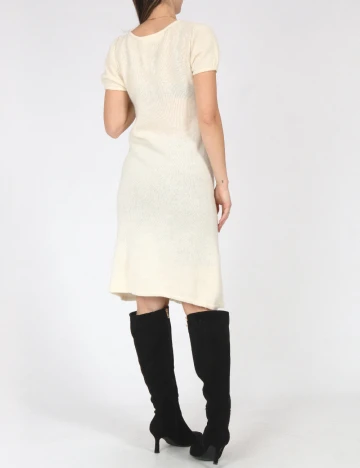 Rochie medie Zara, ecru Alb