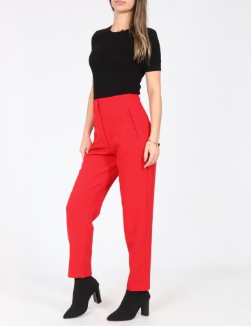 Pantaloni Zara, rosu