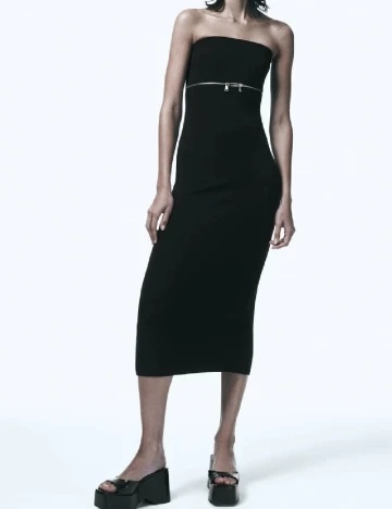 Rochie medie Zara, negru Negru