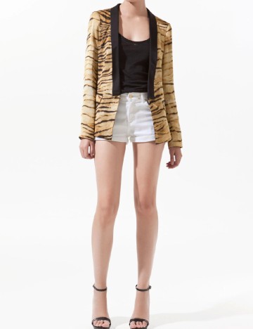 
						Blazer Zara, animal print