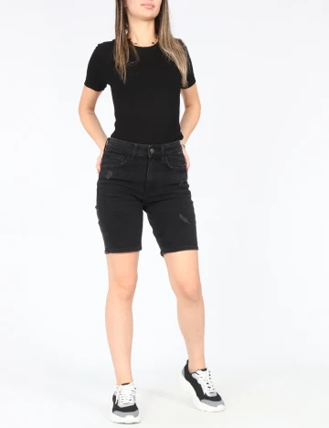 Pantaloni scurti Bershka, negru