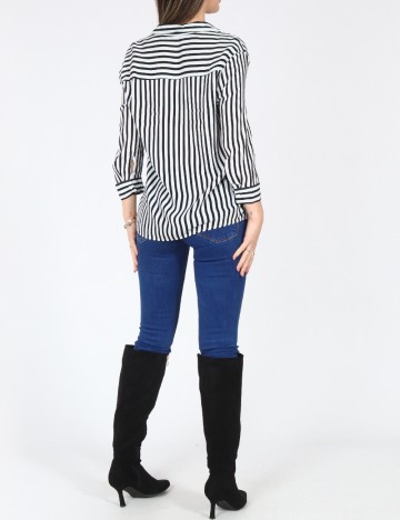 Bluza Bershka, alb/negru