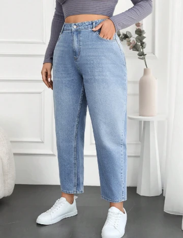 Blugi Zaroli Plus Size, albastru