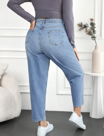 Blugi Zaroli Plus Size, albastru