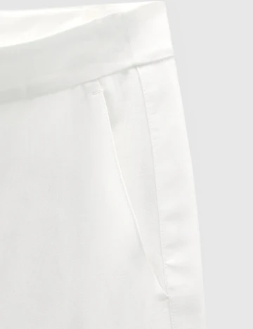 Pantaloni Zara, alb, M