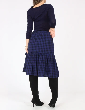 Fusta Zara, albastru/negru