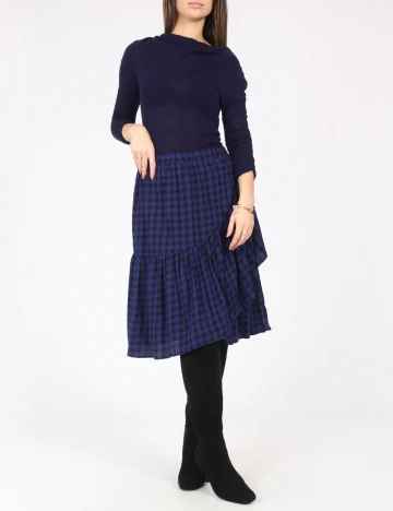 Fusta Zara, albastru/negru