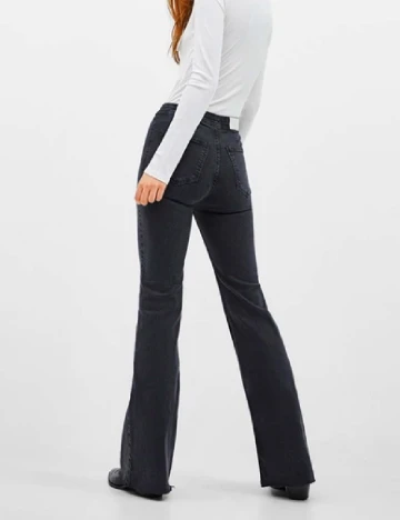 Blugi Bershka, gri inchis