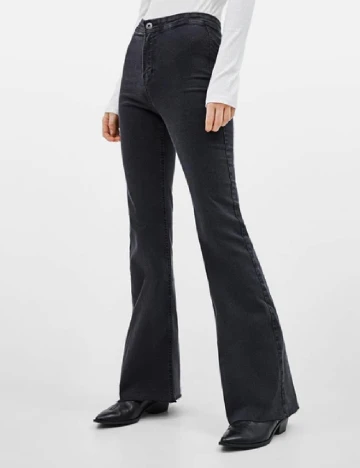 Blugi Bershka, gri inchis