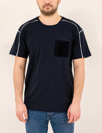 
						Tricou Bershka, bleumarin