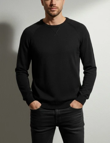 Bluza Bershka, negru Negru