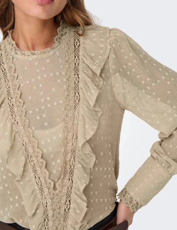 Bluza Only, bej Crem