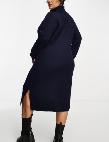 Rochie medie Only Carmakoma, bleumarin