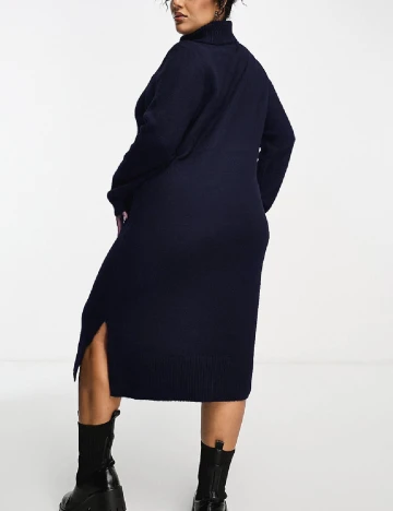 Rochie medie Only Carmakoma, bleumarin