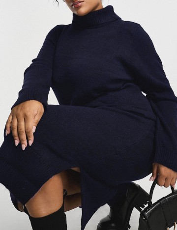 Rochie medie Only Carmakoma, bleumarin