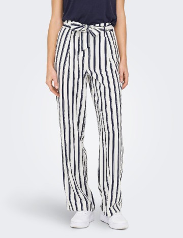 
						Pantaloni Only, alb/albastru