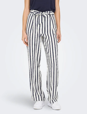 Pantaloni Only, alb/albastru Alb