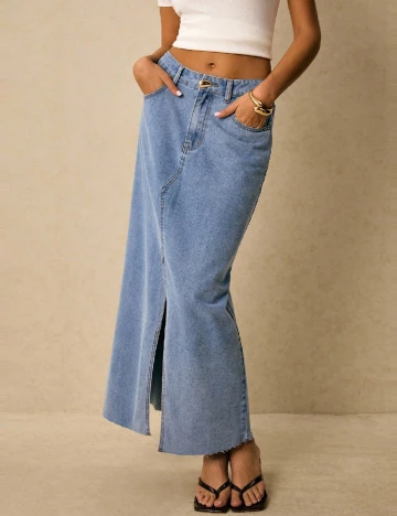 Fusta SHEIN, albastru