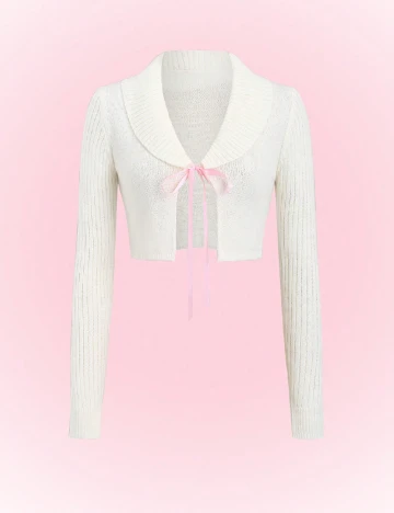 Bolero SHEIN, alb Alb