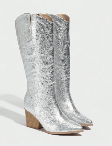 Cizme SHEIN, argintiu