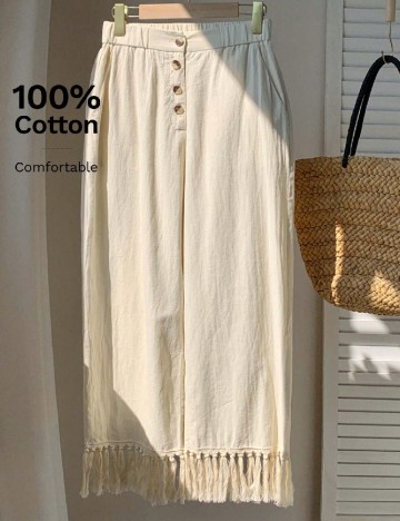 
						Pantaloni SHEIN, ecru