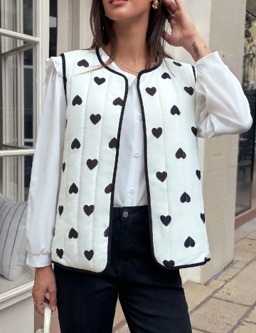 
						Vesta SHEIN, alb/negru