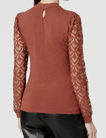 Bluza Only Carmakoma, caramiziu Maro