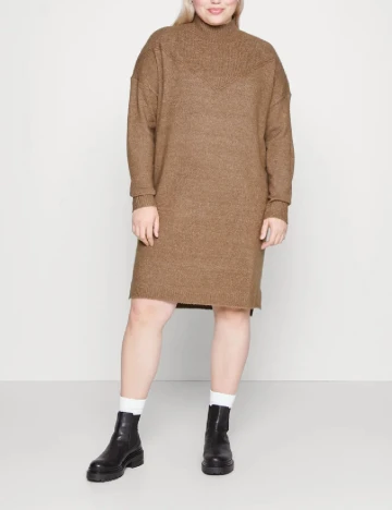 Rochie medie Only Carmakoma, maro Maro