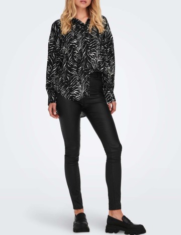 
						Pantaloni Only, negru