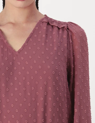 Bluza Only, roz pudra inchis Roz