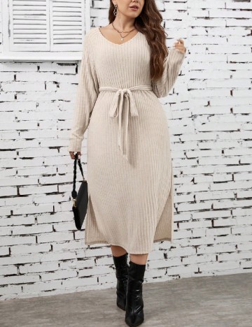 
						Rochie medie SHEIN CURVE, bej