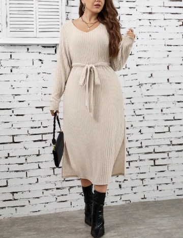 Rochie medie SHEIN CURVE, bej