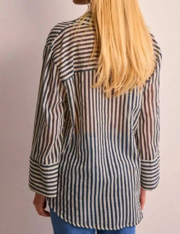 Camasa Jacqueline de Yong, alb/albastru