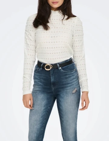Bluza Only, alb Alb