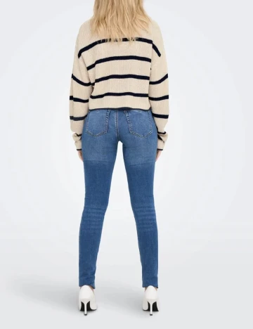 Pulover Only, bej/bleumarin