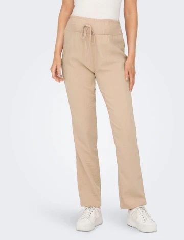 Pantaloni Only Maternity, bej Crem