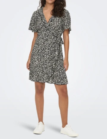 Rochie scurta Jacqueline de Yong, negru/alb