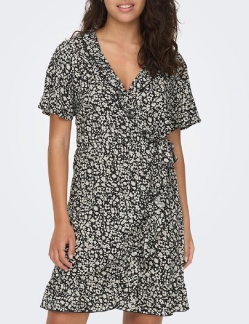 Rochie scurta Jacqueline de Yong, negru/alb