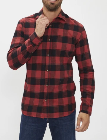 Camasa Jack&Jones, rosu/negru