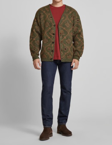 
						Cardigan Jack&Jones, verde/maro