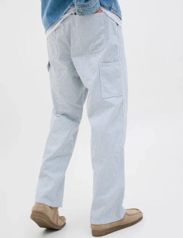 Pantaloni Jack&Jones, albastru/alb