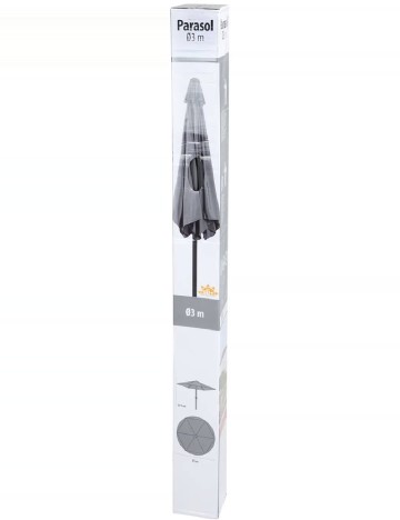 Umbrelă de grădină Ø 3 m Schou, gri