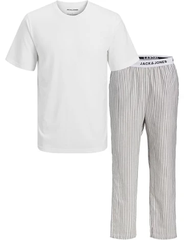 Pijama Jack&Jones, alb
