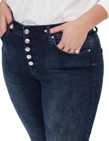 Blugi Only Carmakoma, bleumarin Albastru