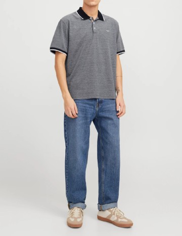 Tricou Jack&Jones, bleumarin/alb