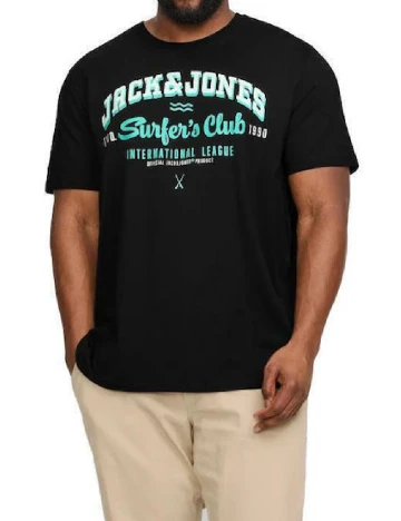 Tricou Jack&Jones Plus Size Men, negru