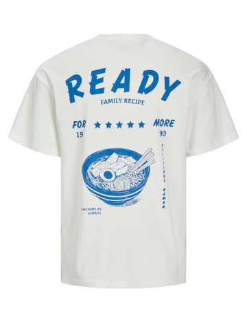 Tricou Jack&Jones, alb/albastru